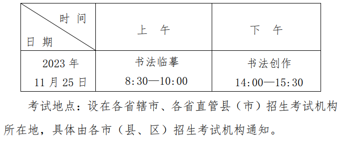 2024年河南專升本藝術(shù)類考試時間